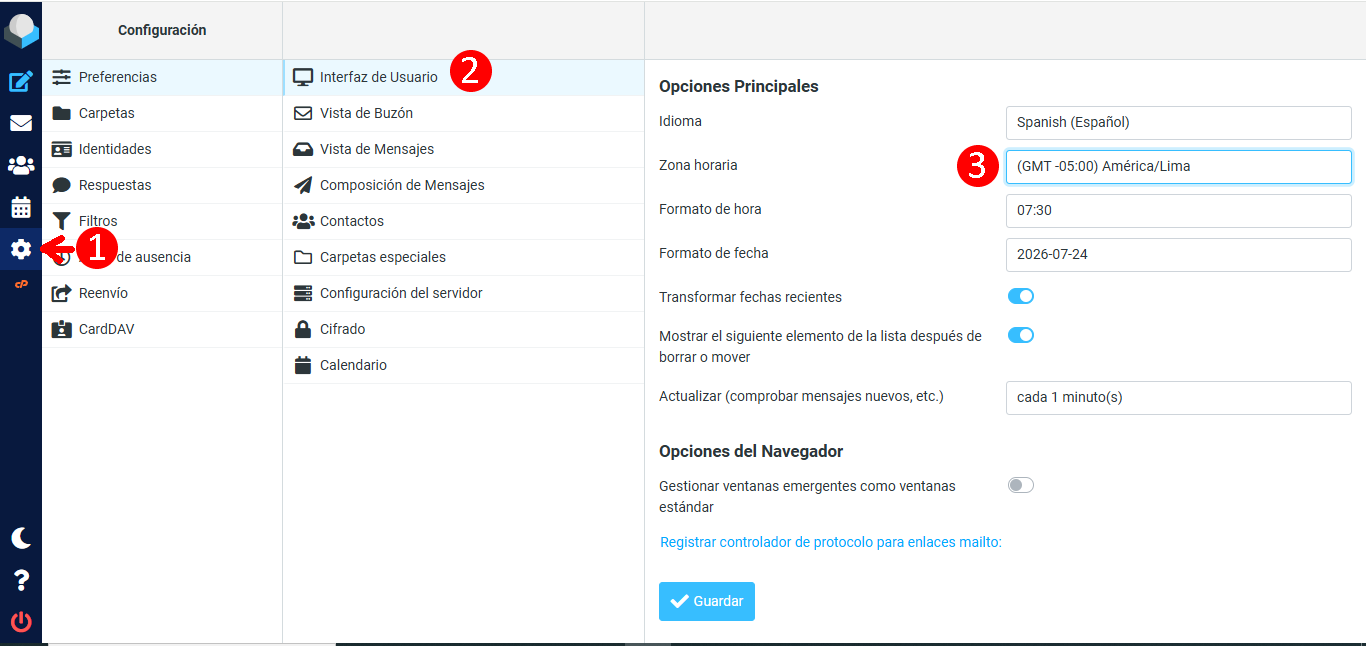 Seleccionar zona horaria